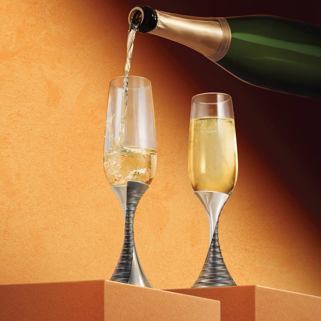 Champagne Flute Pair — Weave Collection, bilde 2