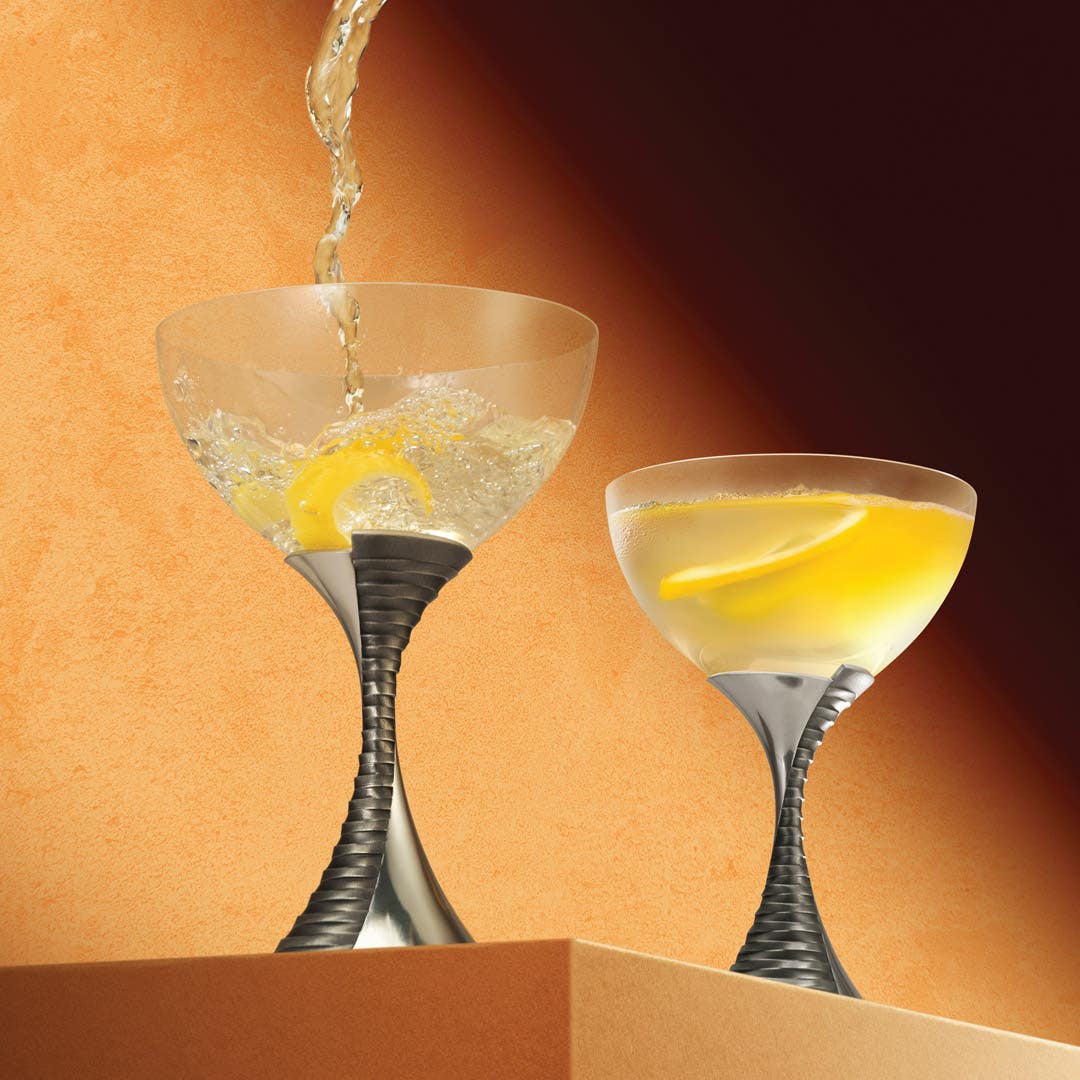 Champagne Coupe Pair — Weave Collection, bilde 2