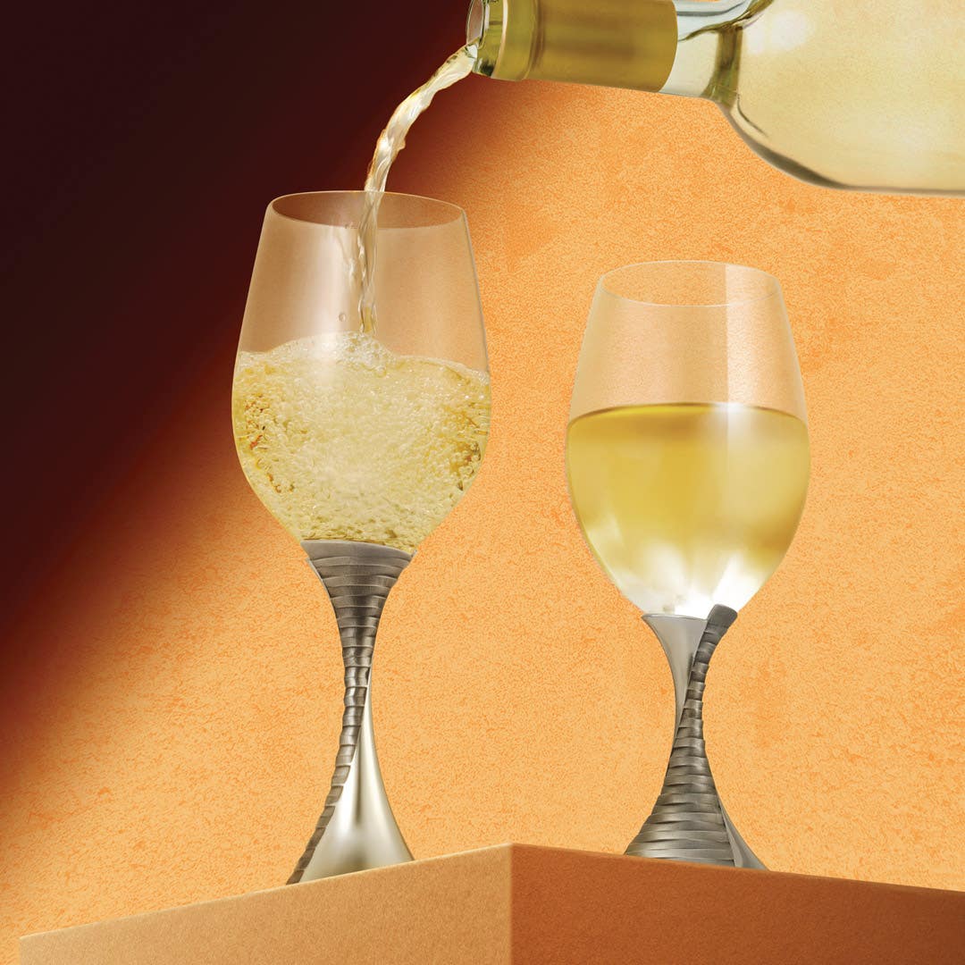 White Wine Glass Pair — Weave Collection, bilde 2