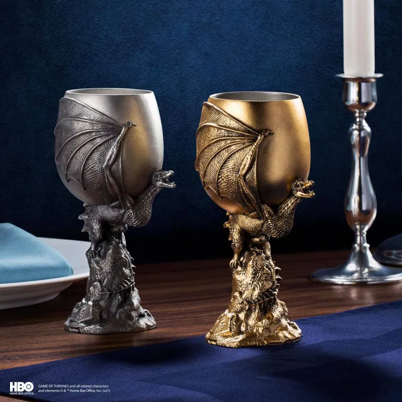 Drogon beger i pewter og gull — Game of Thrones