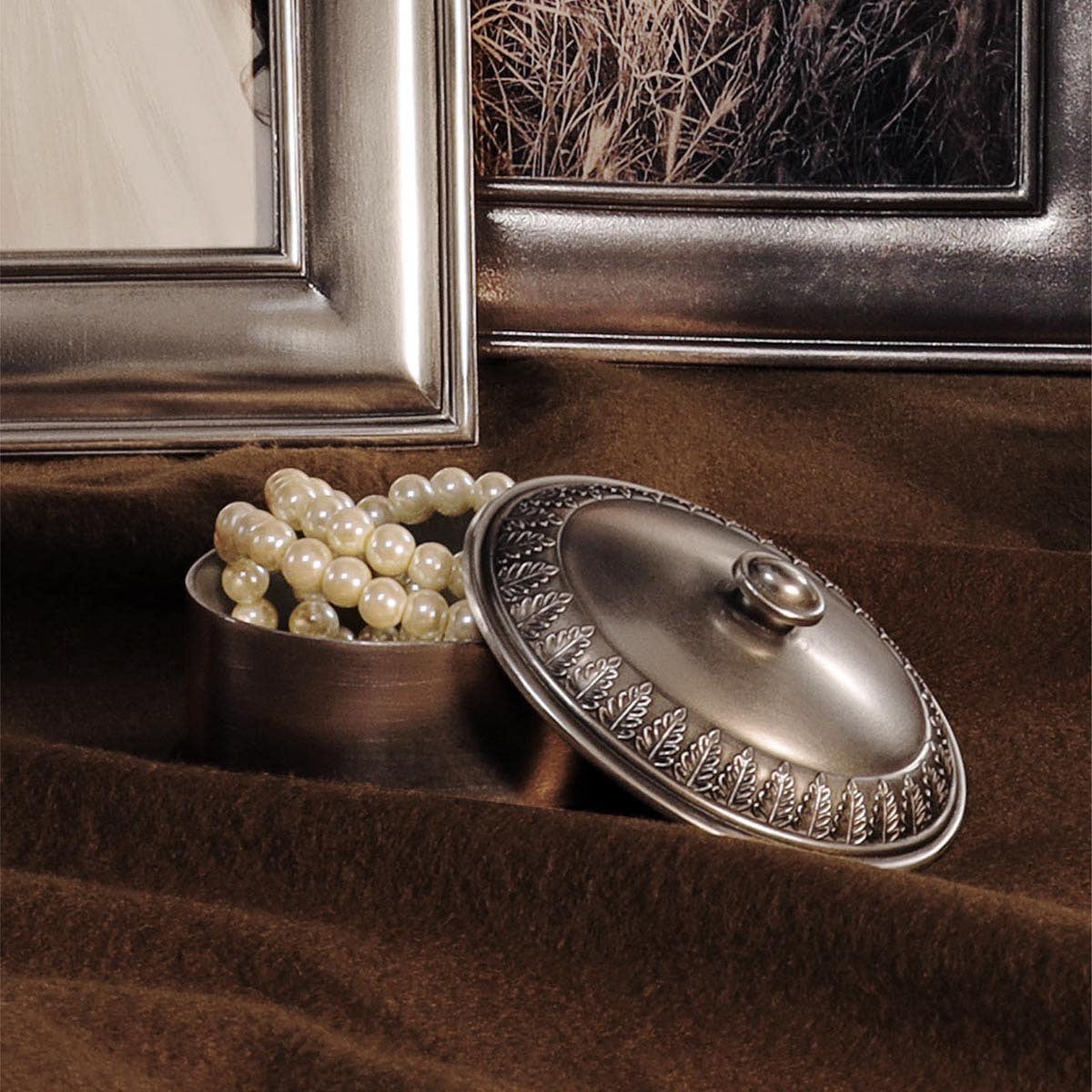 Trinketbox Oval Fern T1