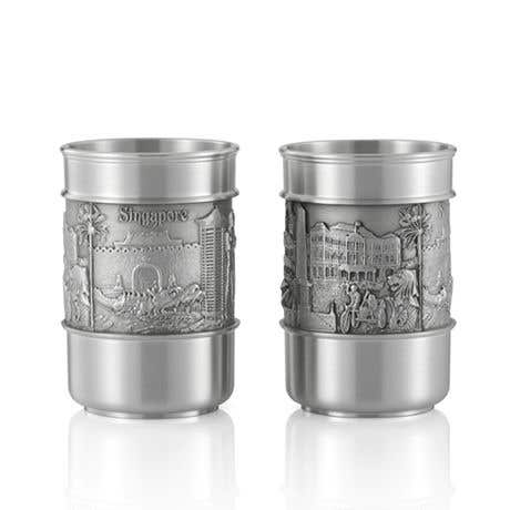 Singapore Scenes Tumbler Pair