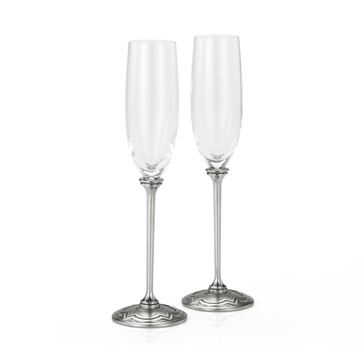 Cartouche Champagne Flute Pair