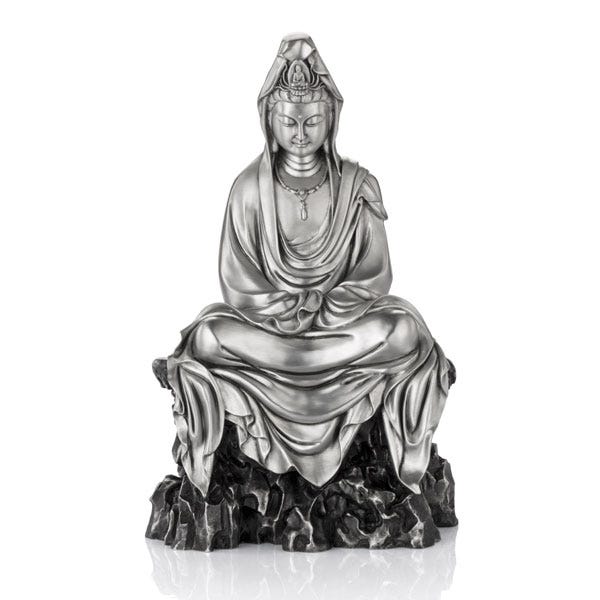 Celestial Blessings Contemplative Guan Yin Figurine LG