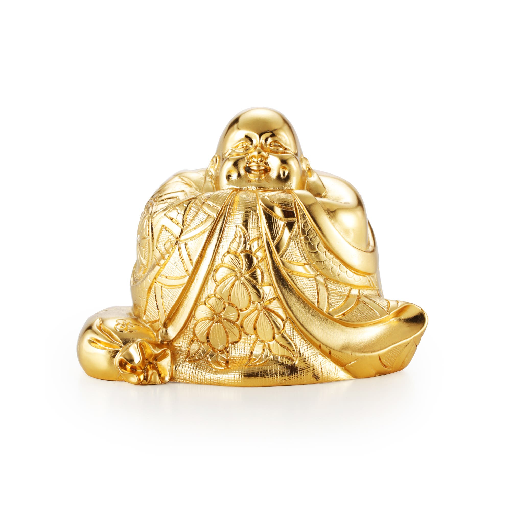 Gilt Laughing Buddha Figurine